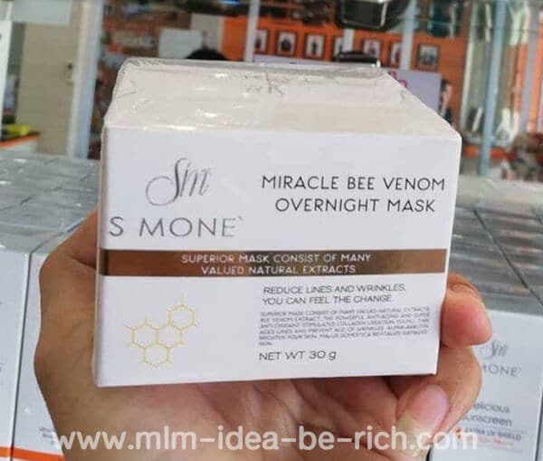 ครีมพิษผึ้ง เพื่อผิวขาว เด้งใส S Mone' Miracle Bee Venom Mask บริษัทซัคเซสมอร์