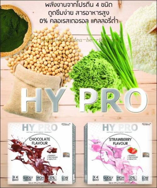 เสริมโปรตีน เพิ่มกล้ามเเนื้อด้วยอาหารเสริมโปรตีน Hy Pro