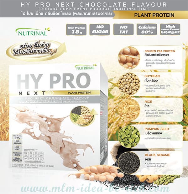 อาหารเสริมโปรตีนจากพืช ไฮโปรเน็กซ์ Nutrinal Hy Pro Next